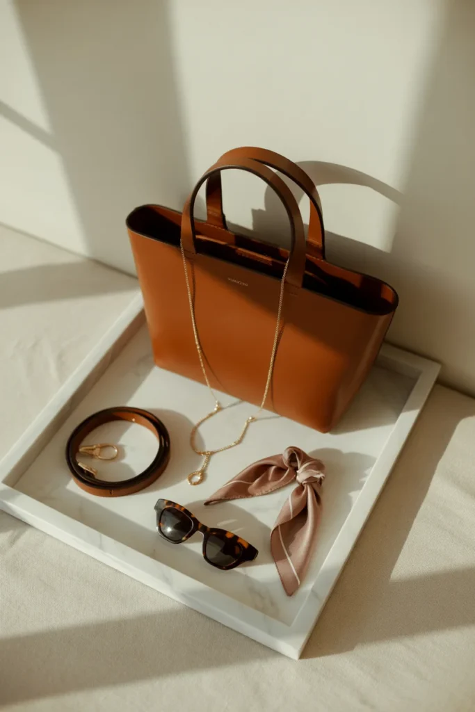 Capsule wardrobe accessories checklist — bags, jewelry, belts, and scarves for a complete wardrobe planner