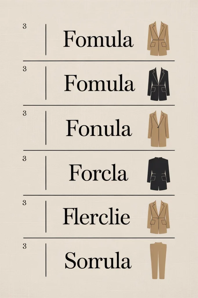 Cost-per-wear comparison chart for five outfit formulas in capsule wardrobe.