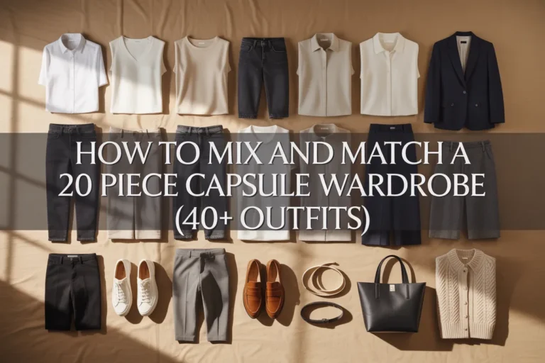 How to Mix and Match a 20 Piece Capsule Wardrobe (40+ Outfits)