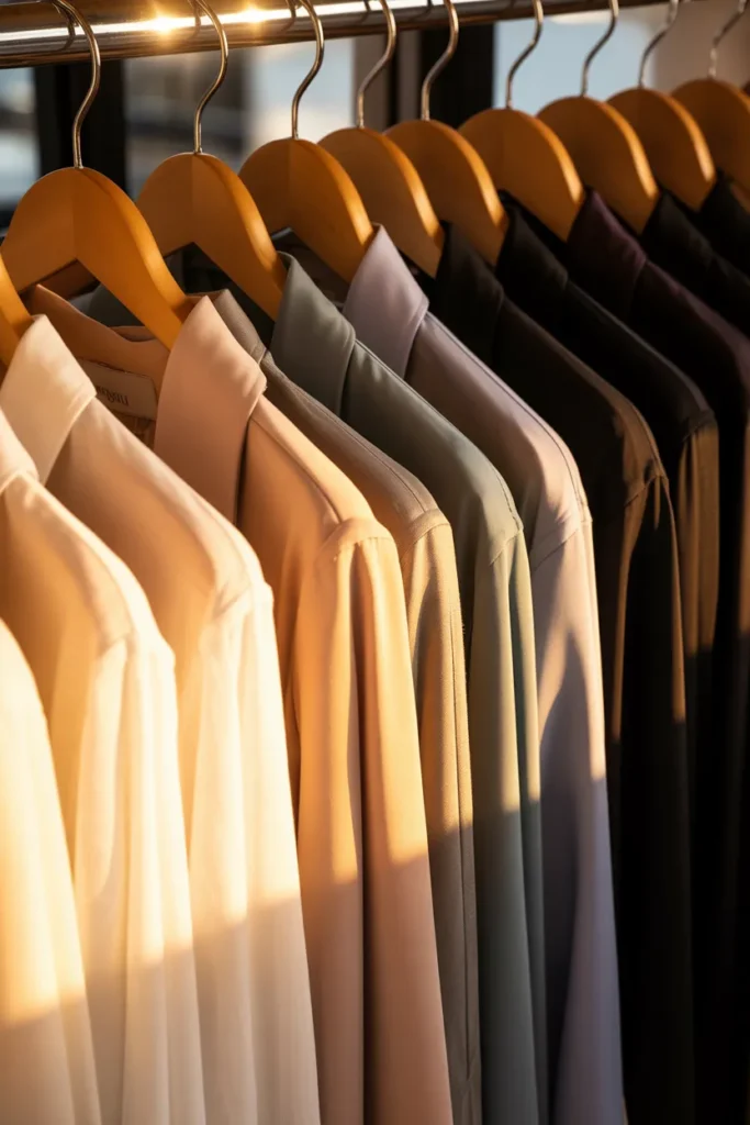  How to organize clothes by color — wardrobe hanging technique for a minimalist closet