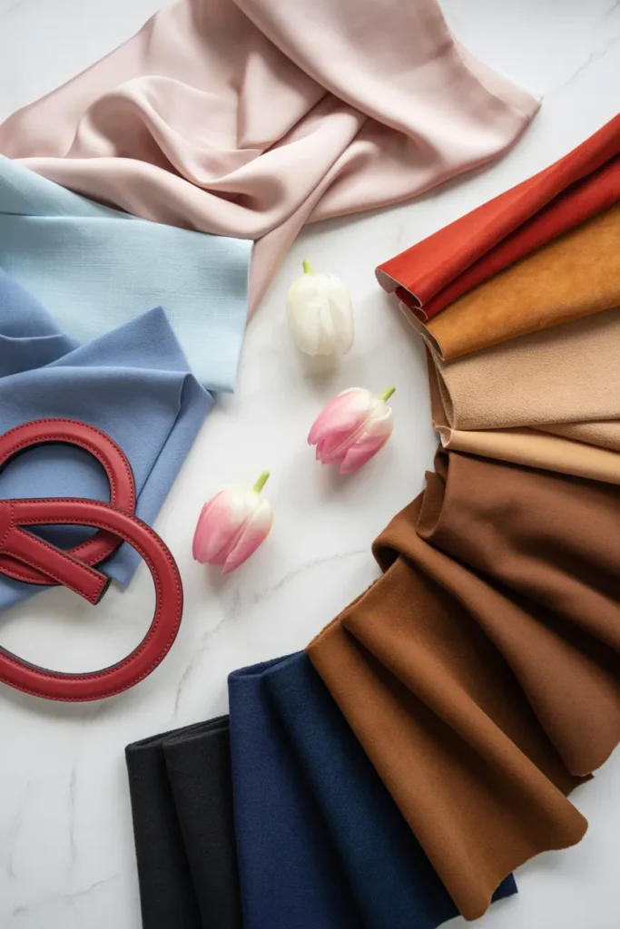 spring fashion 2026 color trends mood board with pastels cherry red and camel pairings