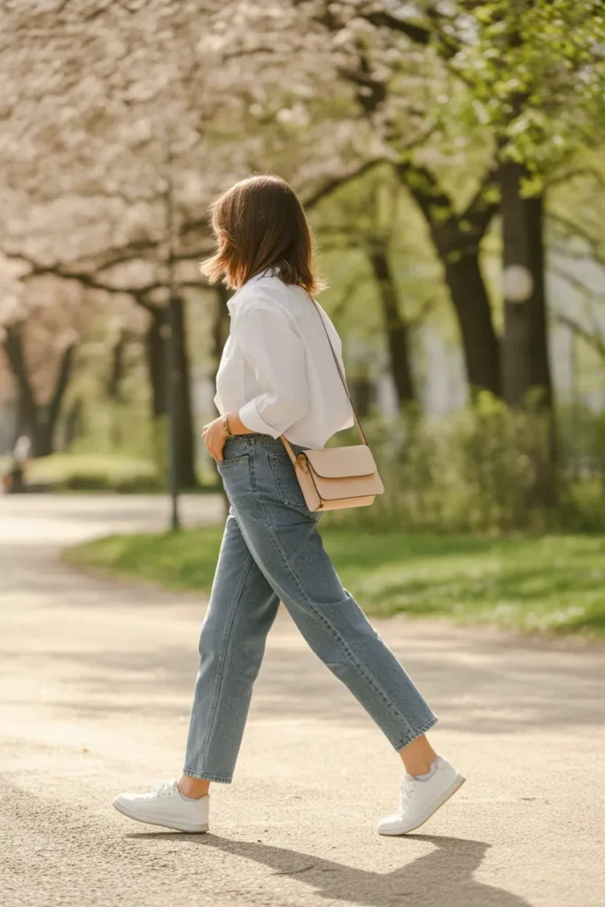 Capsule wardrobe basics under $30 styled as complete spring outfit