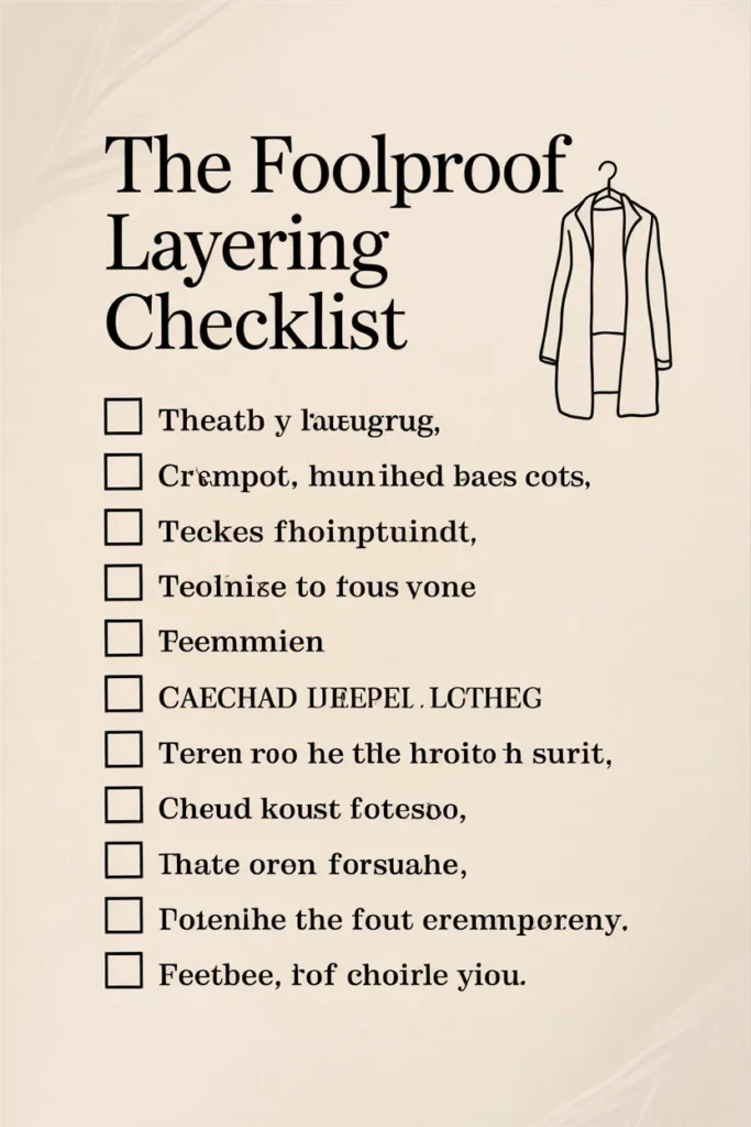Foolproof layering checklist for how to layer outfits with capsule wardrobe pieces