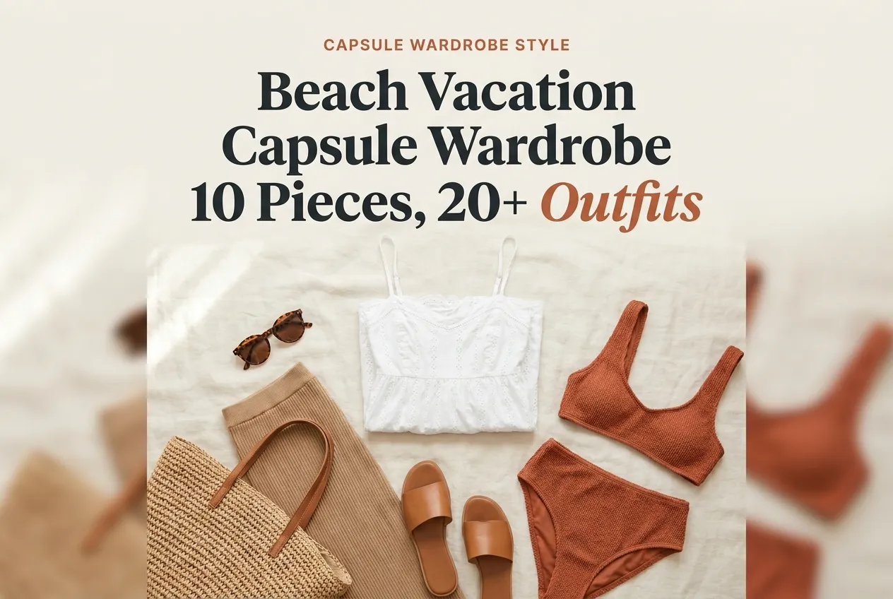 Beach Vacation Capsule Wardrobe: 10 Pieces, 20+ Outfits