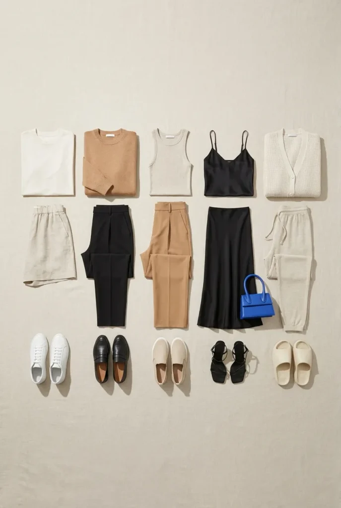 Five summer streetwear outfit combinations from one capsule wardrobe