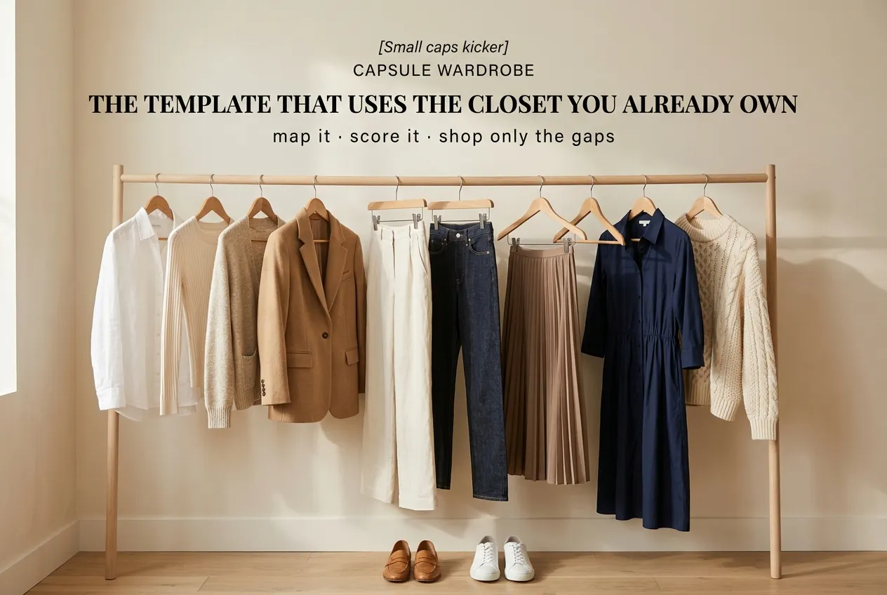 The Capsule Wardrobe Template That Starts With Your Real Closet