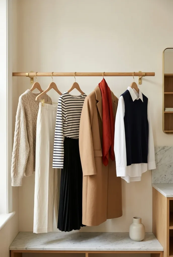 Four neutral outfit groupings comparing Scandinavian and related minimalist styles