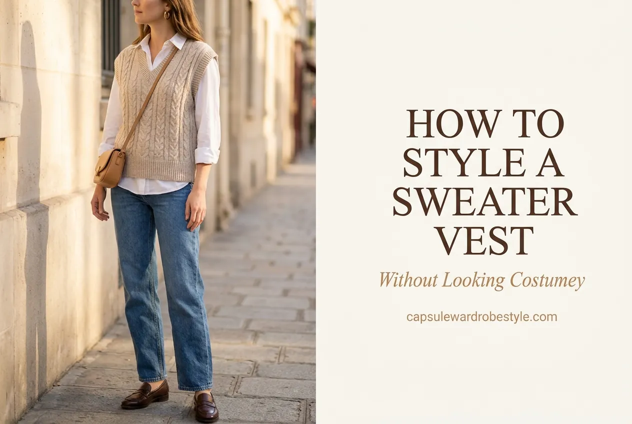How to Style a Sweater Vest (Without Looking Costumey)