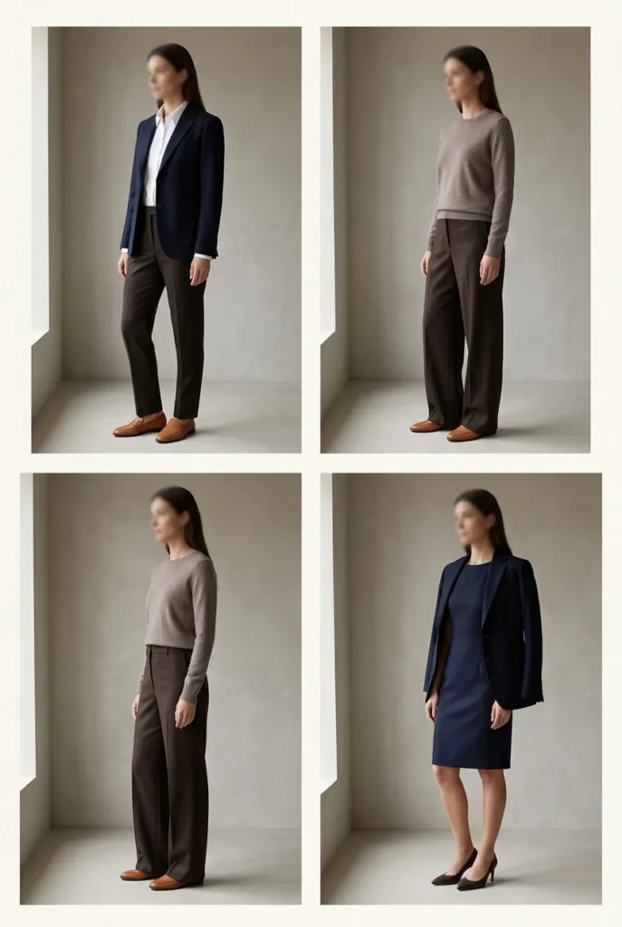 One interview capsule styled three ways for different dress codes