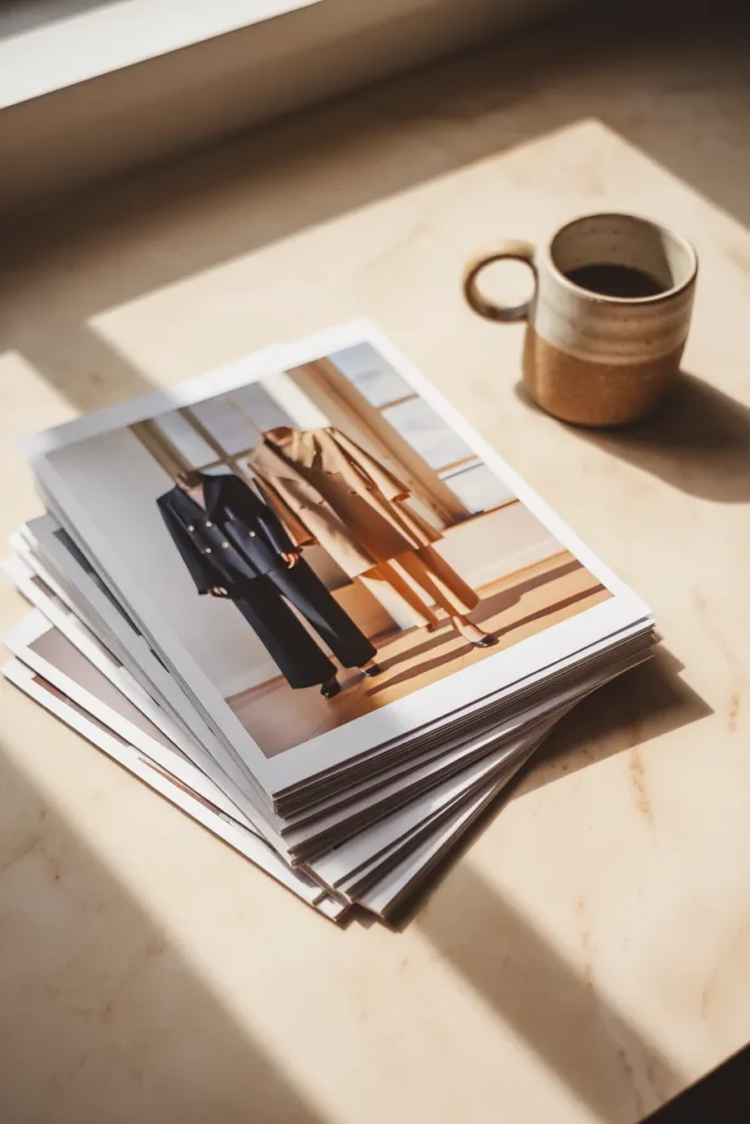 Sorting outfit images into keep and someday piles using the vision board wearability test